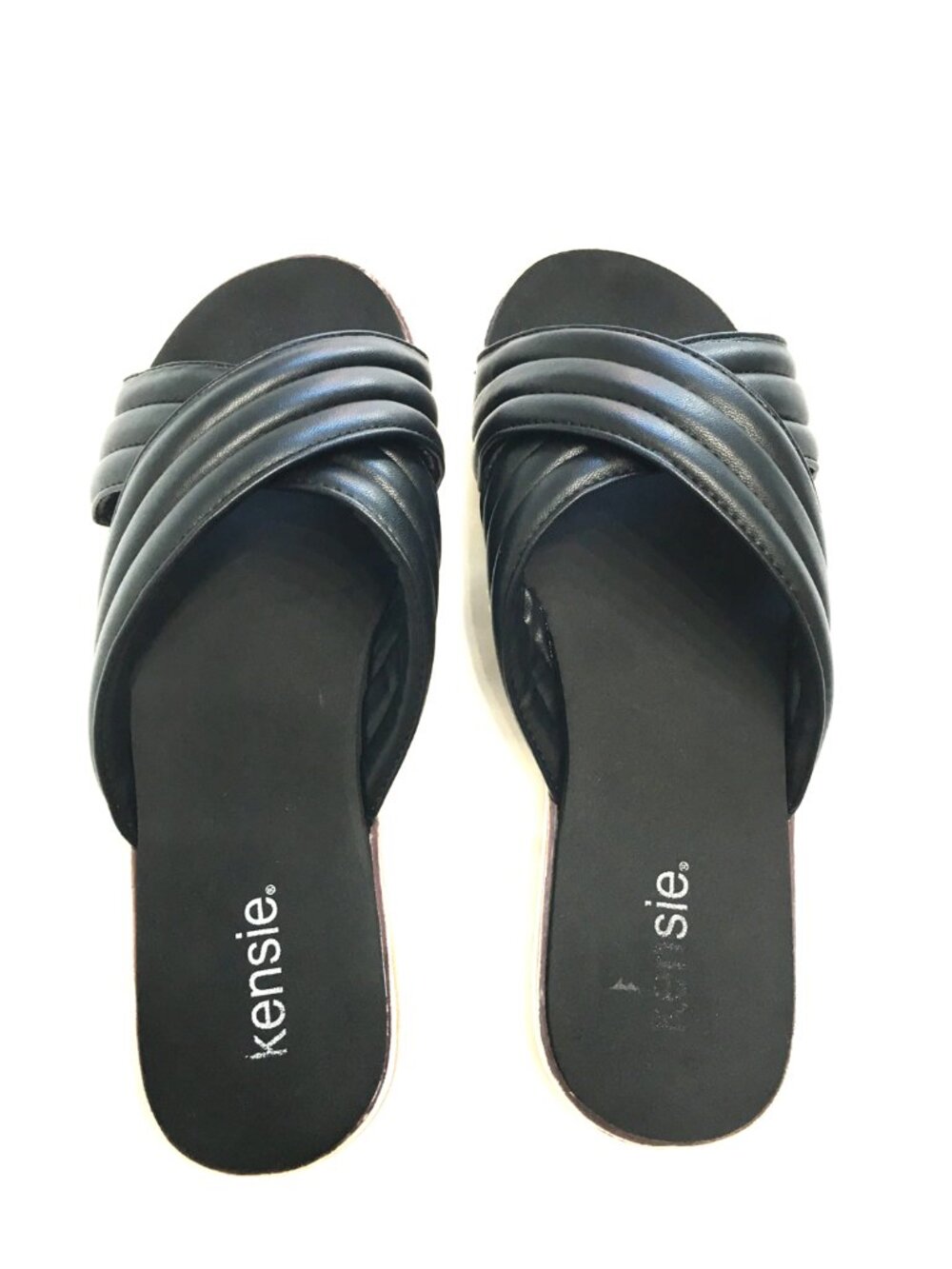 Kensie Black Slide Sandals Women's Size 8-81/2